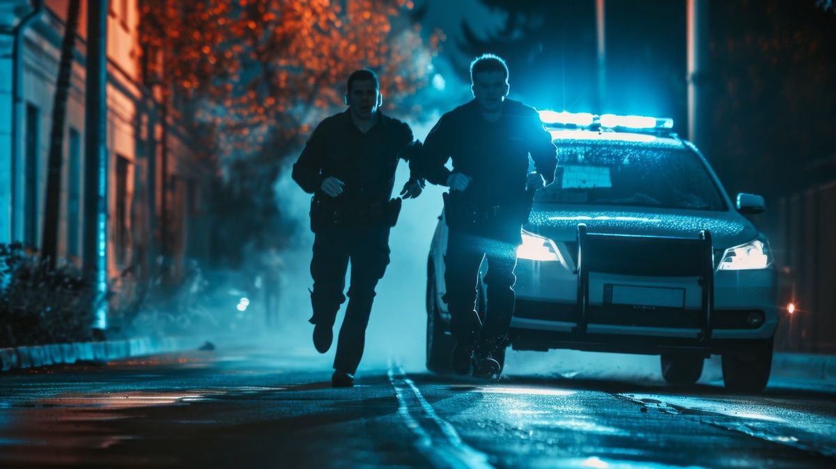Officer in a foot chase